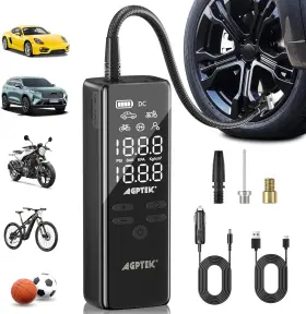 B0DHJK2D9V AGPTEK Tire Inflator Air Compressor Power Bank Led