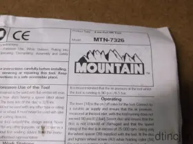 MOUNTAIN 7326 3IN. AIR CUT OFF TOOL AIR Grinders #3