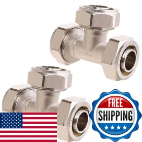 Ancimoon B0bws9tlcy 2pcs 3/4 Tee Air Piping Fittings Tubing X