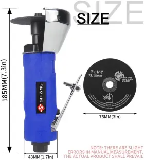 BW1A000108-BLUE-5PC-ZY BAIWEN Air Tool Equipped Cutting Disc #2