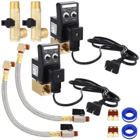 Bonuci B0c3hhqk97 2 Sets Electronic Drain Valve Kit Automatic 110v Timed Tank Water