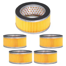 Eujgoov B09d7zf9v8 5pcs Air Compressor Intake Paper Filter Elements 4.2x3x2in Piston Type