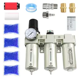 Gokluuk B0dxk6zypz 1/2 Npt Industrial Grade 3 Stage Air-dryer-for-compressor Manual Drain