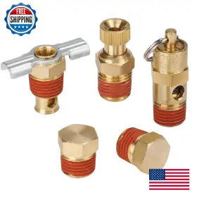 B07MDVXXVC HROMEE Compressor Air Tank Port Fittings Drain Kit