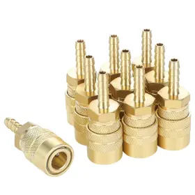 Joroy B092qw1sht Air Coupler 1/4 Hose Barb Industrial M-type Inch Body Size Brass