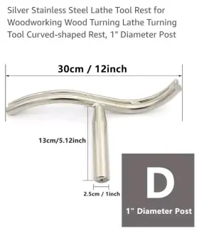 1600673D MAYAGU Tool Rest Wood Lathe Woodworking Curved