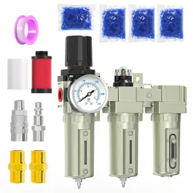 Meanlin B0dfg5sj8v Heavy Duty Industrial Grade 1/2 Npt 3 Stage Air Drying Systemcoalescing