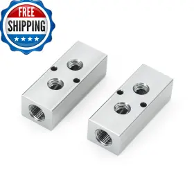 Redrock Performance B0c8rrtfsr 2 Way 4 Port Air Manifold Block 3/8 X 1/4 Npt For 1/2