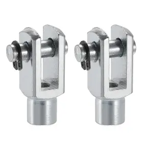 Uxcell A21030500ux0261 Air Cylinder Rod Clevis End 33mm Length M6x1 Female M6x1mm Silver