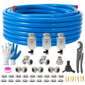 Vegivector B0d7hmp4zh 3/4100200300ft Compressed Air Line Kit For Shop/garage Hdpe-aluminum