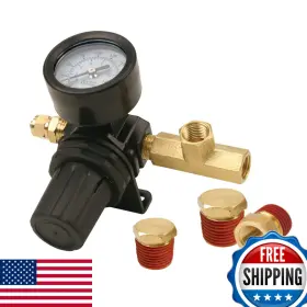 Viair B000yc5ifg Inline Air Pressure Regulator 0-200 Psi Black 90150