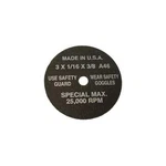 S & G Tool Aid 94870 3" Cut Off Wheel 50 Per Box. Fixed Price $94.65.