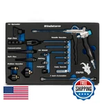 Capri Tools 2-way Air Blow Gun Ultimate Kit Nozzles And Rubber Tips 19-piece. Fixed Price $96.46.