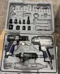 Kobalt Pneumatic Air Tool Kit - Impact Driver Hammer, Rotary- Missing Tools. Fixed Price $95.00.