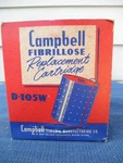 Vintage (nos) "campbell" Brand Fibrillose Metal Oil Filter In Original Box. Fixed Price $9.95.