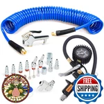 Fypower 22 Pieces Air Compressor Accessories Kit, 1/4 Inch X 25 Ft Recoil Poly A. Fixed Price $72.11.