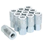 Joroy 1/4 Air Hose Fittings, Industrial M-type Fnpt Coupler, Silver. Fixed Price $24.61.