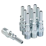 Joroy Lincoln L-style Air Hose Fittings, 1/4 Inch Flow Mnpt Plug, Silver. Fixed Price $14.72.