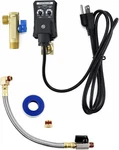 Qwork Automatic Timed Condensate Drain Valve With Steel Hose 1/4 Split Set. Fixed Price $43.66.
