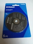 Kobalt 3" Metal Cutting Discs - 5 Discs, X 1/16" For 3/8" Arbor, No.0245832. Fixed Price $8.00.