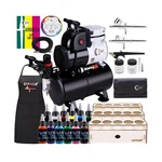 Ophir Professional 3x Airbrush Kit & 3l Air Compressor Tank With 12 Colors Se.... Fixed Price $206.23.