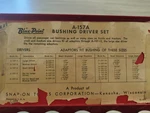 Vintage Snap-on Blue-point Model A157a Bushing Driver Set. Fixed Price $65.00.