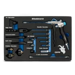 Capri Tools 2-way Air Blow Gun Ultimate Kit, 19 Nozzles & Rubber Tips, 150 Psi. Fixed Price $116.63.